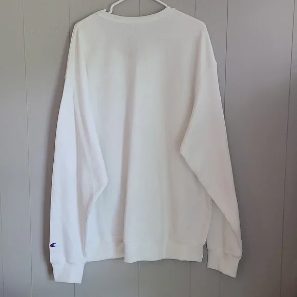 Champion Men's Sweatshirt 2XL White Long Sleeve - Picture 2 of 3